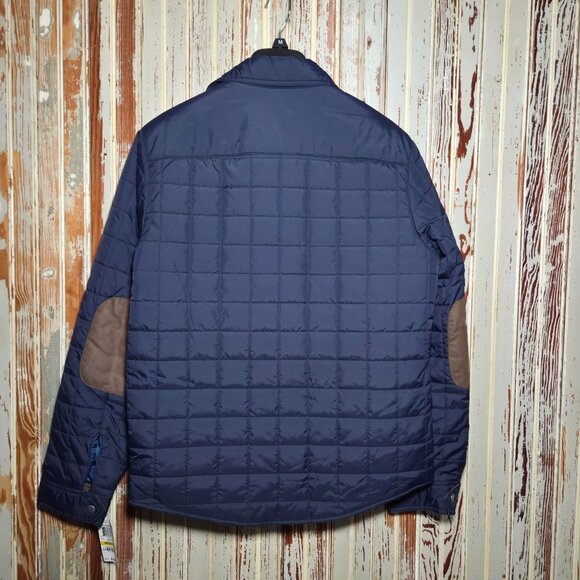 Tasso Elba Navy Quilted Water Repellent Jacket M Nylon Polyester For Men - Picture 6 of 6